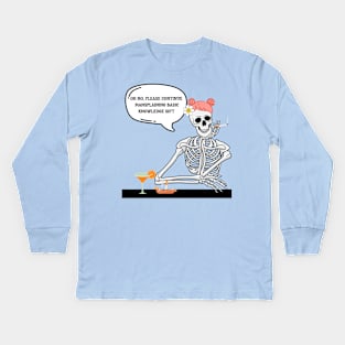 Mansplaining on a First Date Collection by Cosplaying as a Human Being Kids Long Sleeve T-Shirt